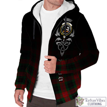 Skene of Cromar Black Tartan Sherpa Hoodie Featuring Alba Gu Brath Family Crest Celtic Inspired