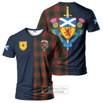 Skene of Cromar Black Tartan T-Shirt Alba with Scottish Lion Royal Arm Half Style