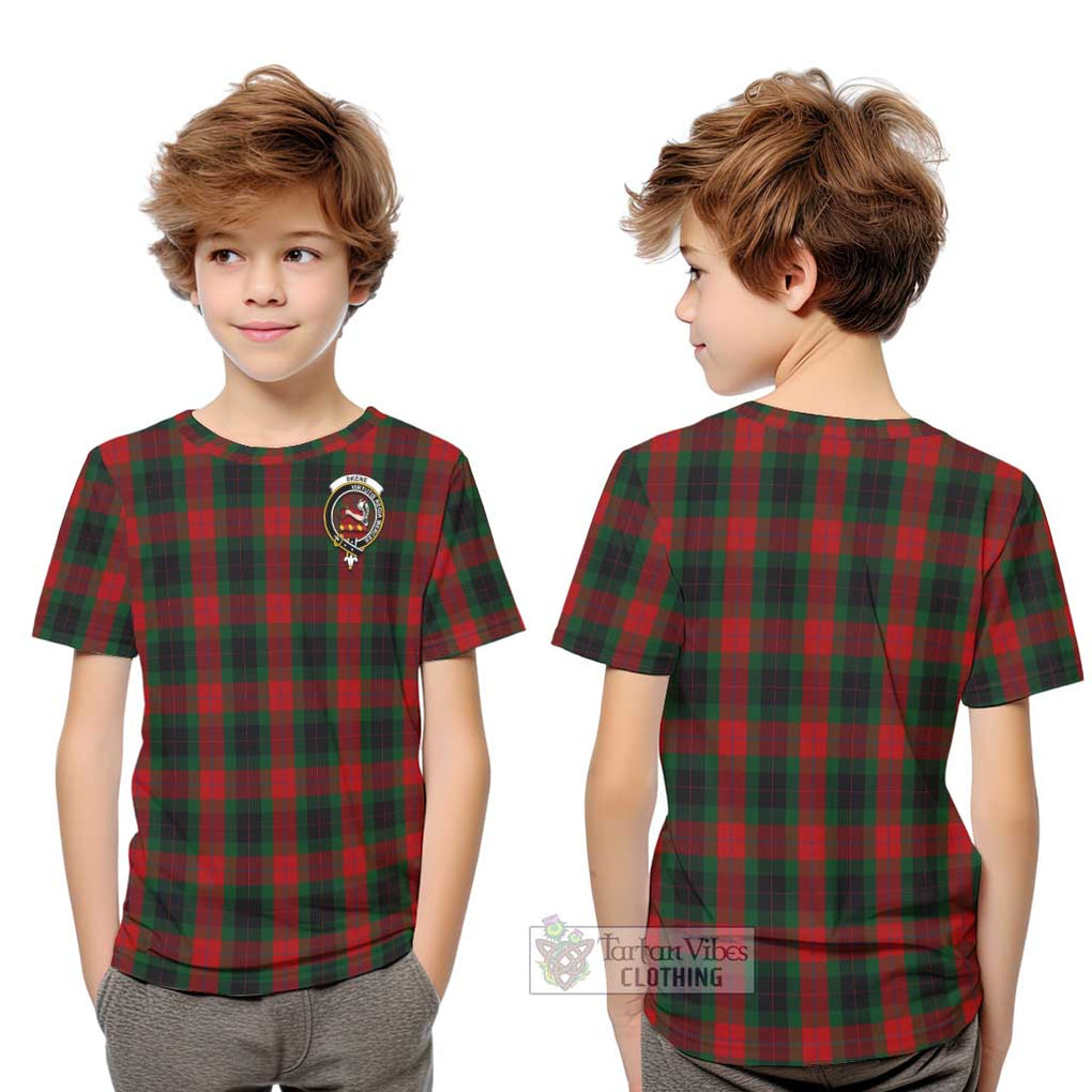 Skene of Cromar Black Tartan Kid T-Shirt with Family Crest Youth XL Size14 - Tartanvibesclothing Shop