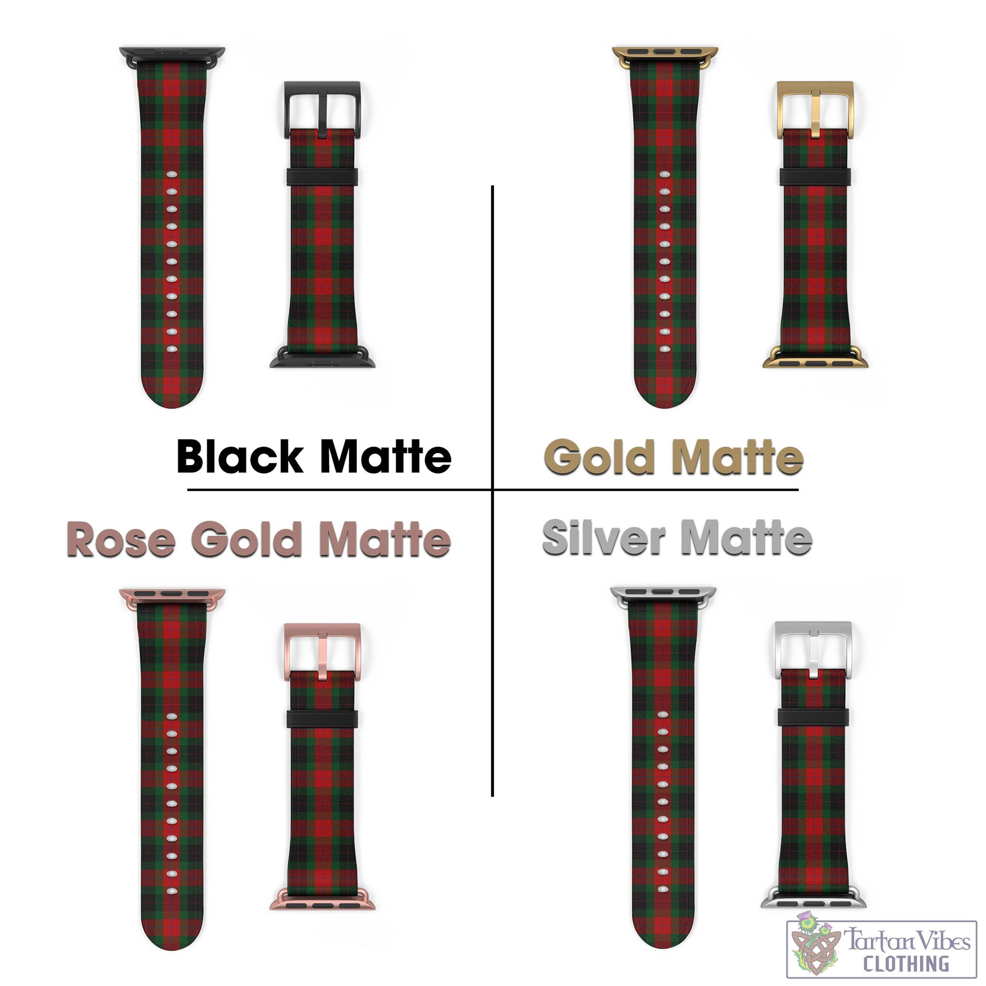 Tartan Vibes Clothing Skene of Cromar Black Tartan Watch Band