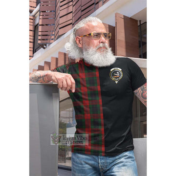 Skene of Cromar Black Tartan Cotton T-shirt with Family Crest and Half Of Me Style