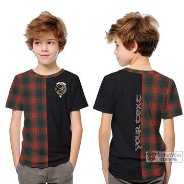 Skene of Cromar Black Tartan Kid T-Shirt with Family Crest and Half Of Me Style