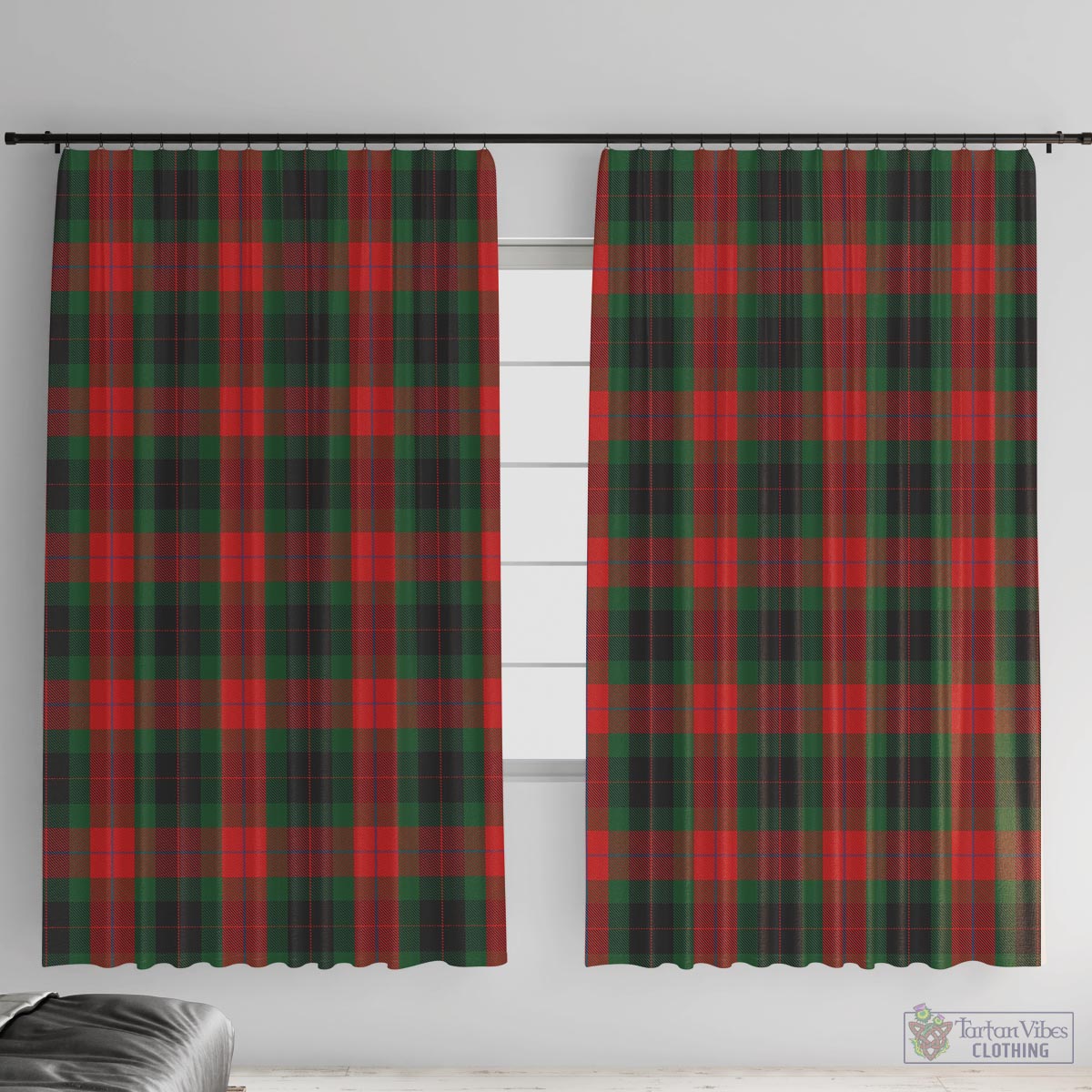 Skene of Cromar Black Tartan Window Curtain