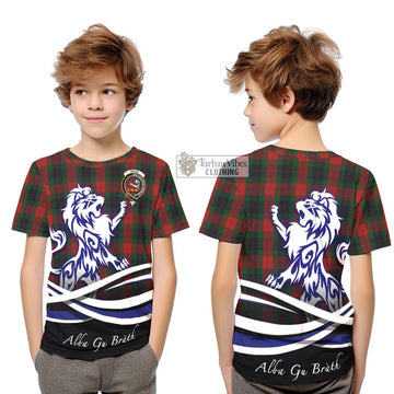 Skene of Cromar Black Tartan Kid T-Shirt with Alba Gu Brath Regal Lion Emblem