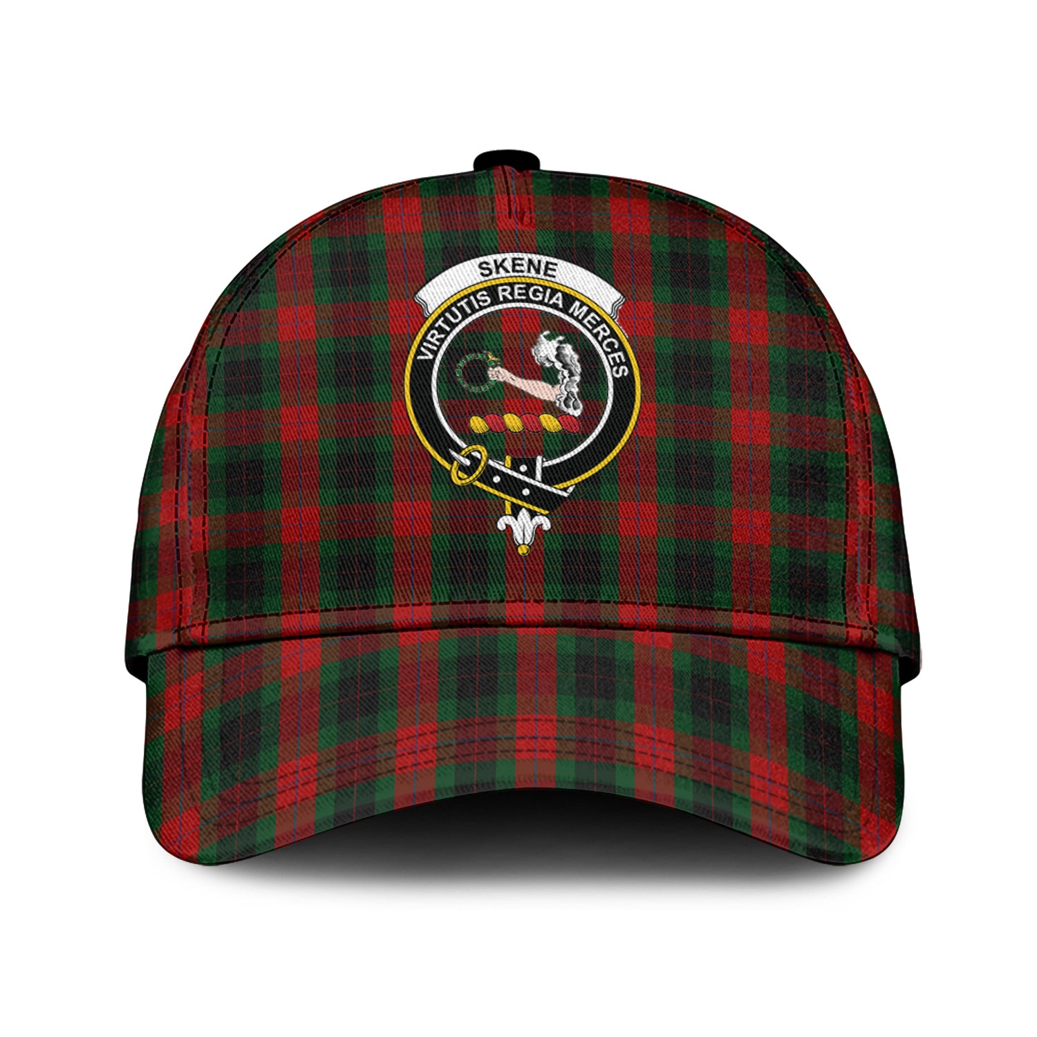 Skene of Cromar Black Tartan Classic Cap with Family Crest Classic Cap Universal Fit - Tartan Vibes Clothing