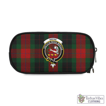 Skene of Cromar Black Tartan Pen and Pencil Case with Family Crest