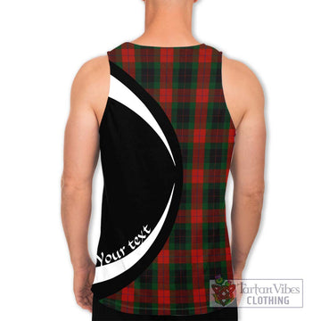 Skene of Cromar Black Tartan Men's Tank Top with Family Crest Circle Style