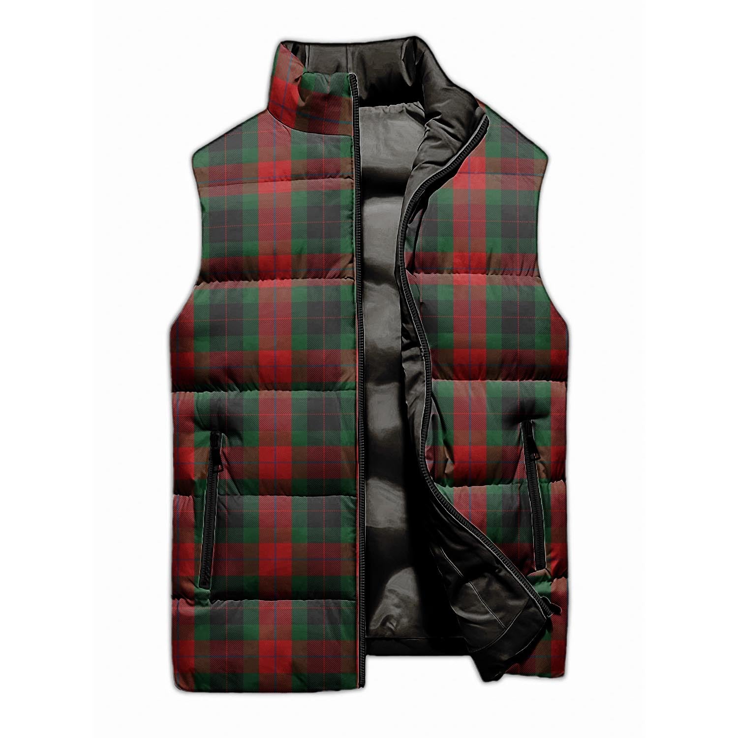 Skene of Cromar Black Tartan Sleeveless Puffer Jacket - Tartanvibesclothing