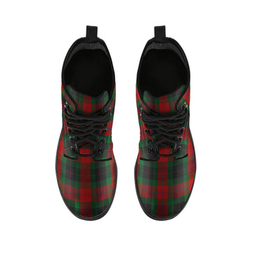 Skene of Cromar Black Tartan Leather Boots