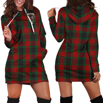 Skene of Cromar Black Tartan Hoodie Dress with Family Crest