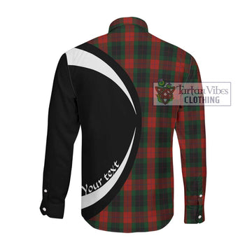 Skene of Cromar Black Tartan Long Sleeve Button Up with Family Crest Circle Style