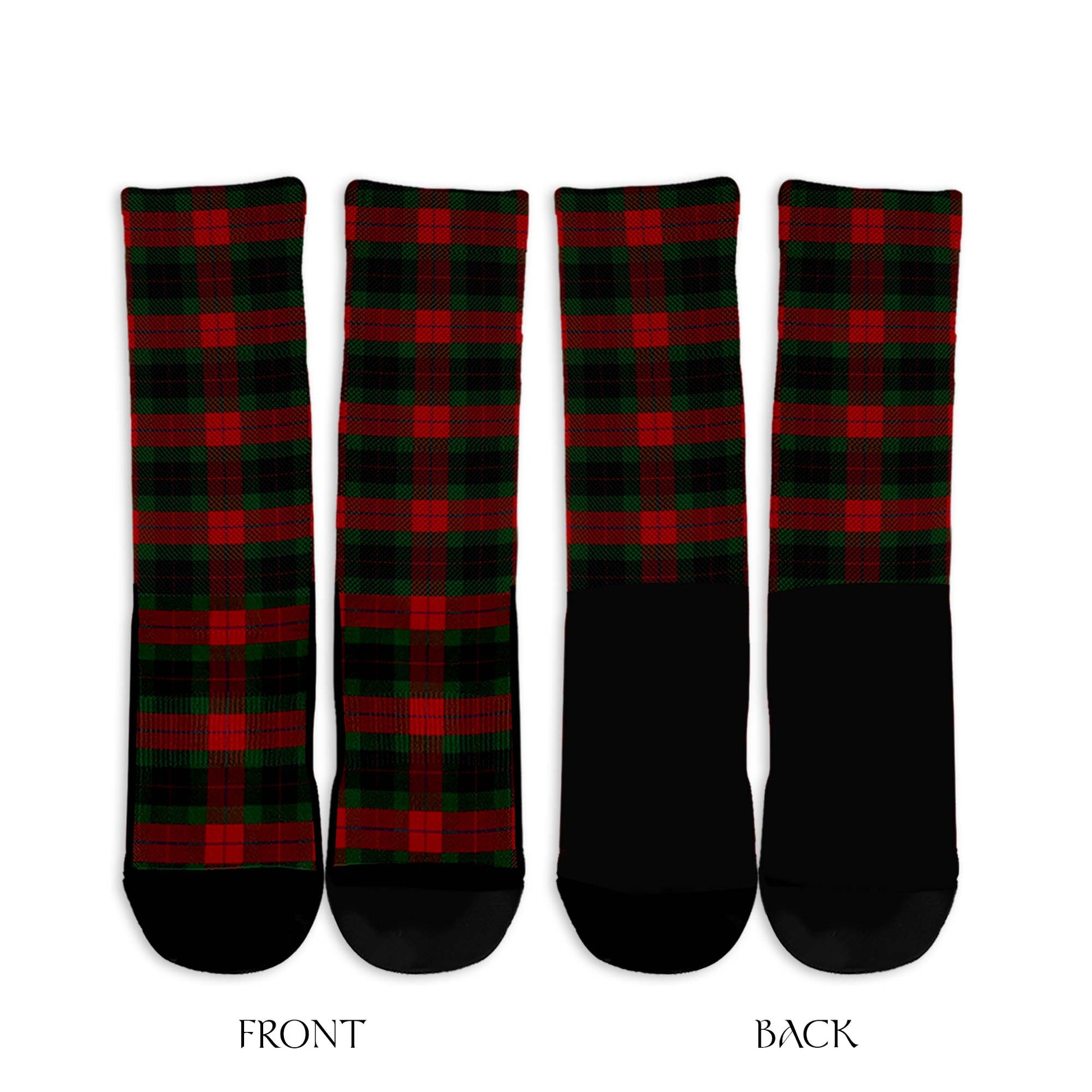 Skene of Cromar Black Tartan Crew Socks - Tartanvibesclothing