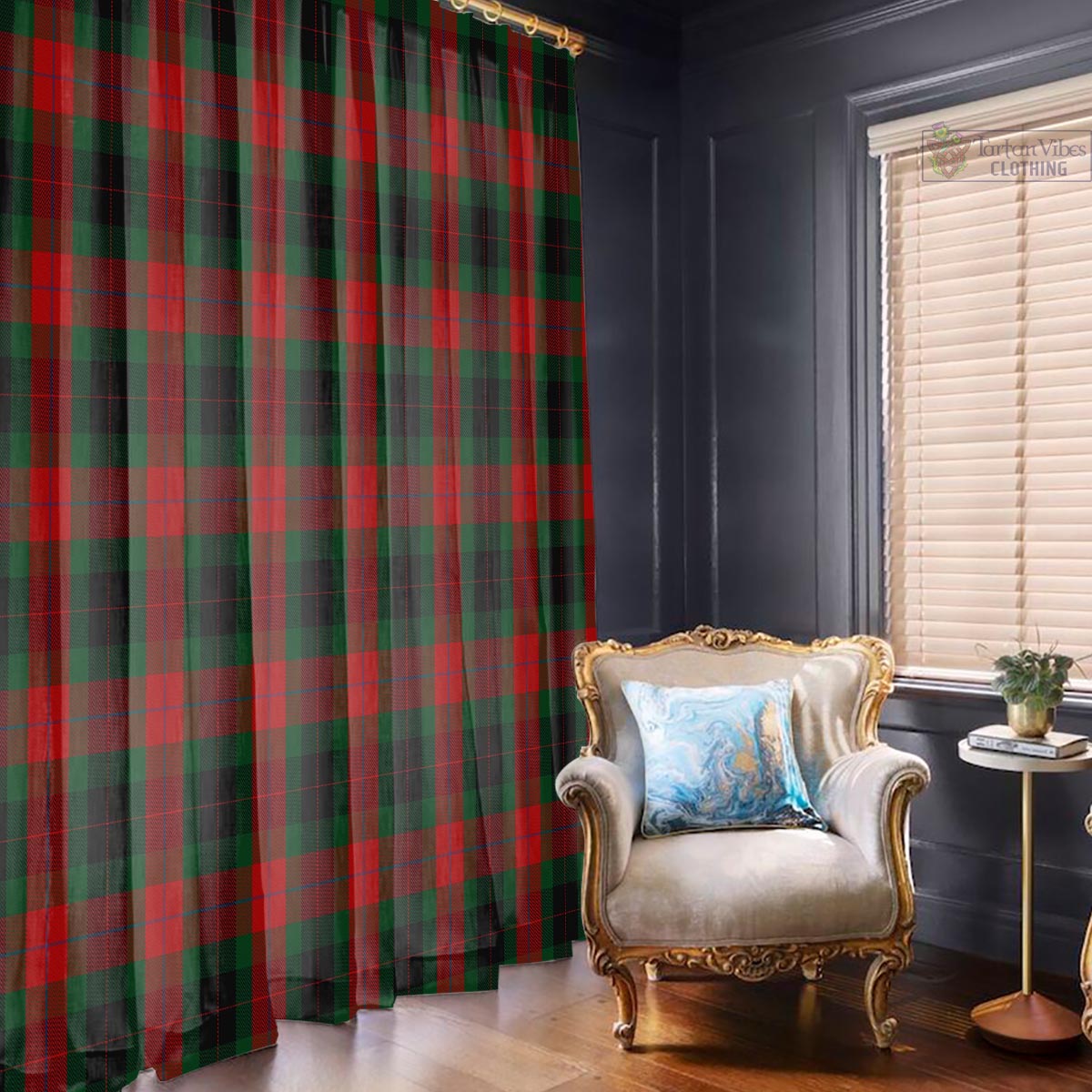 Skene of Cromar Black Tartan Window Curtain