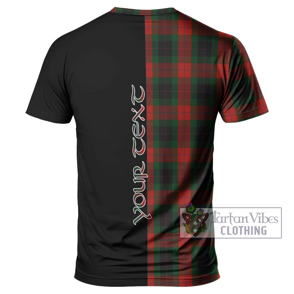 Skene of Cromar Black Tartan T-Shirt with Family Crest and Half Of Me Style - Tartanvibesclothing Shop