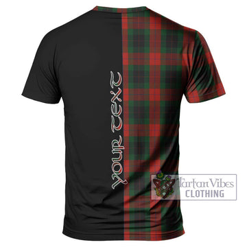 Skene of Cromar Black Tartan T-Shirt with Family Crest and Half Of Me Style