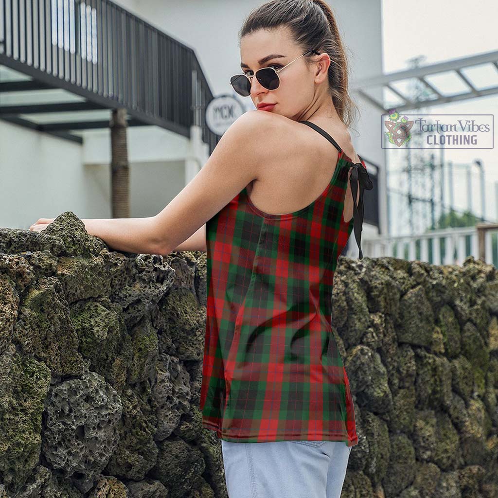 Tartan Vibes Clothing Skene of Cromar Black Tartan Loose Halter Neck Camisole