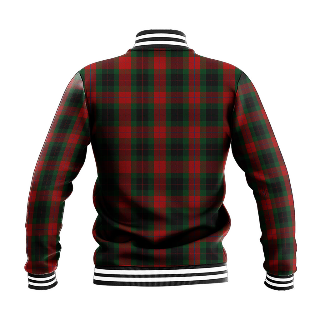 Skene of Cromar Black Tartan Baseball Jacket with Family Crest - Tartan Vibes Clothing