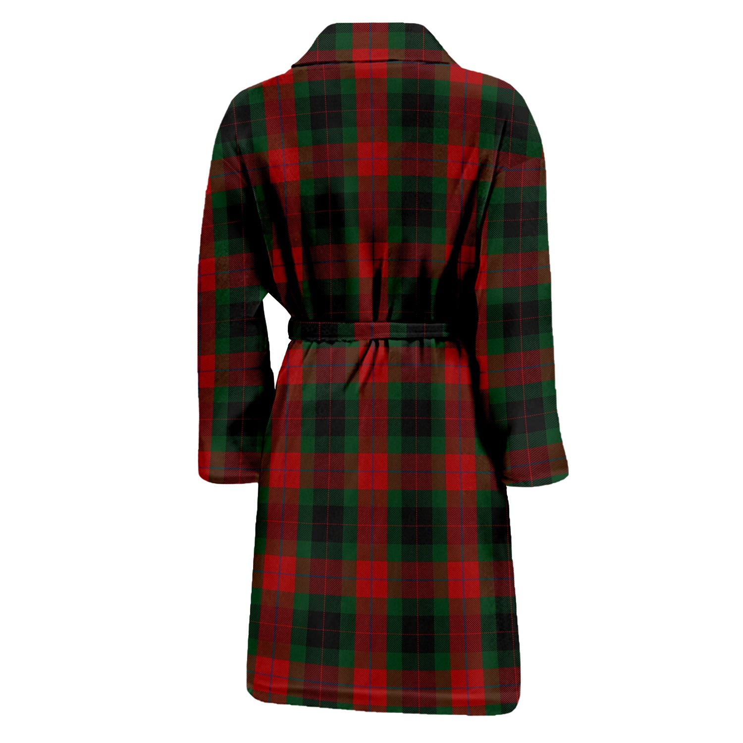 Skene of Cromar Black Tartan Bathrobe with Family Crest - Tartan Vibes Clothing