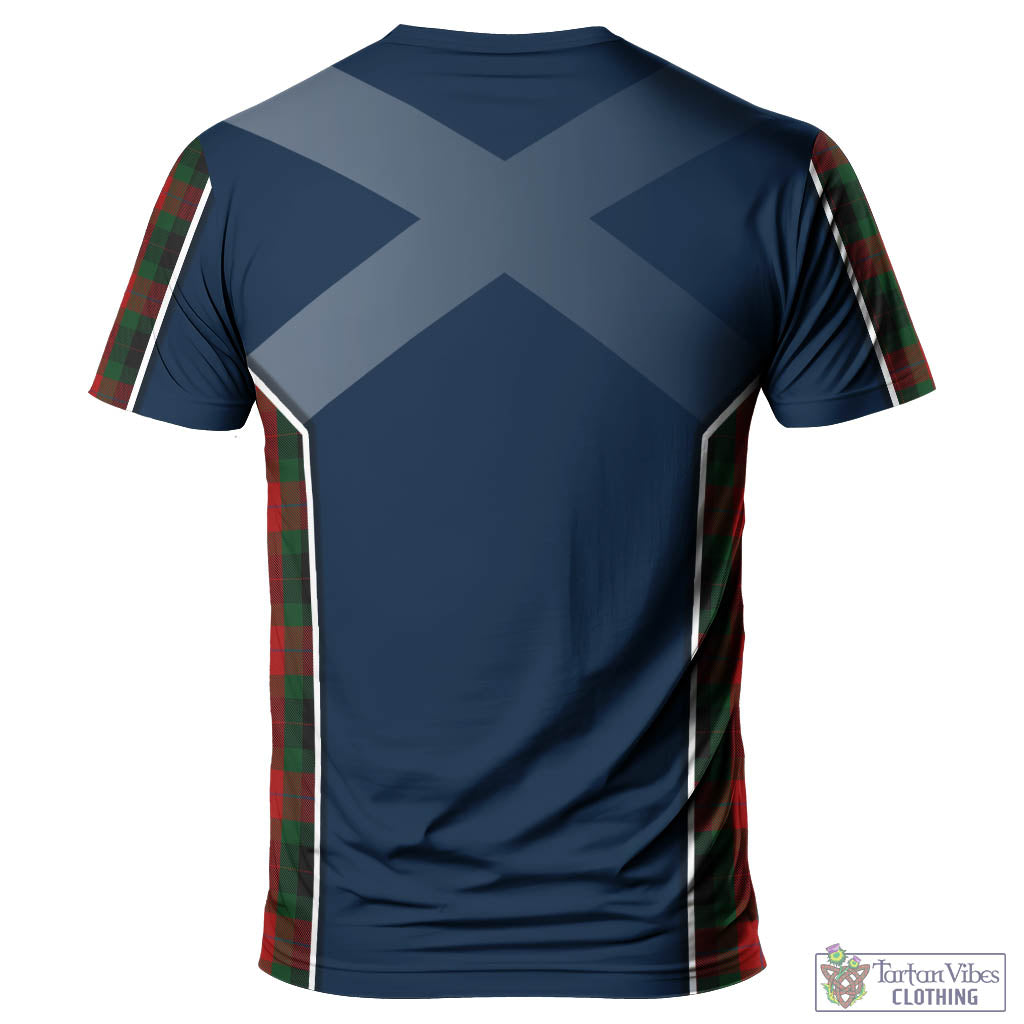 Tartan Vibes Clothing Skene of Cromar Black Tartan T-Shirt with Family Crest and Lion Rampant Vibes Sport Style