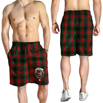 Skene of Cromar Black Tartan Mens Shorts with Family Crest