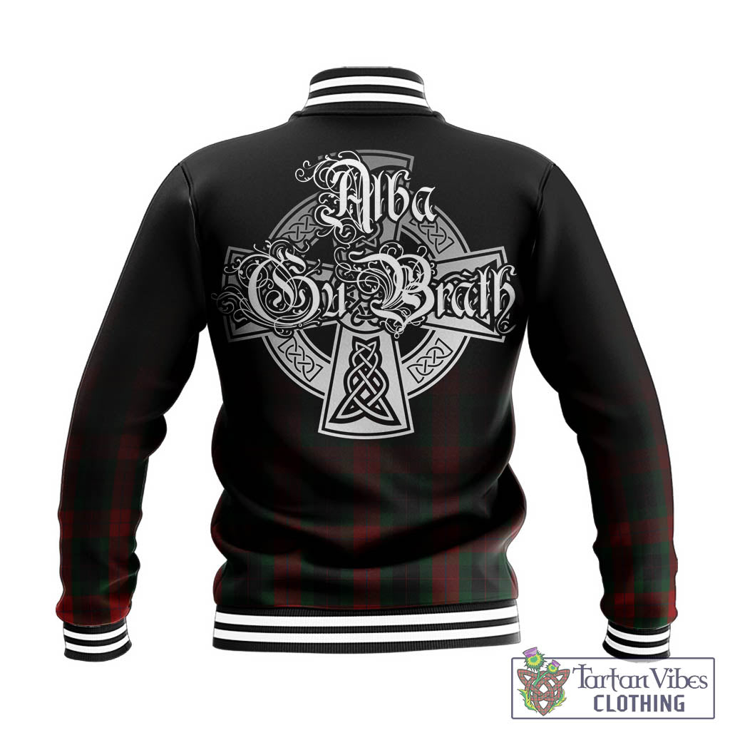 Tartan Vibes Clothing Skene of Cromar Black Tartan Baseball Jacket Featuring Alba Gu Brath Family Crest Celtic Inspired