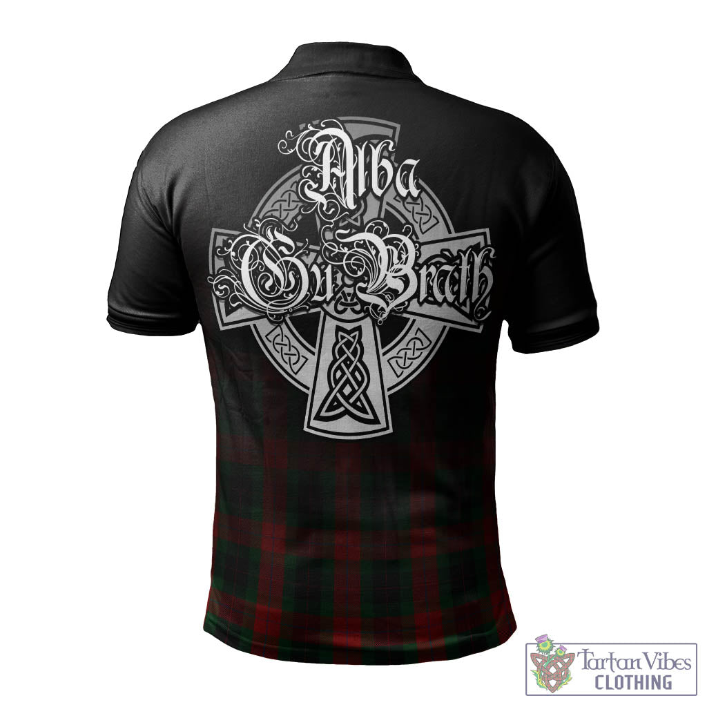 Tartan Vibes Clothing Skene of Cromar Black Tartan Polo Shirt Featuring Alba Gu Brath Family Crest Celtic Inspired