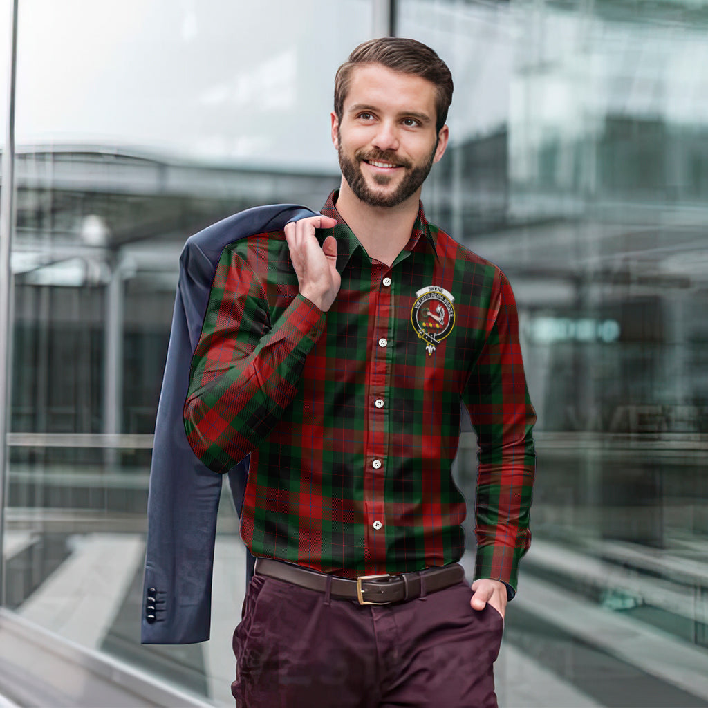 skene-of-cromar-black-tartan-long-sleeve-button-up-shirt-with-family-crest