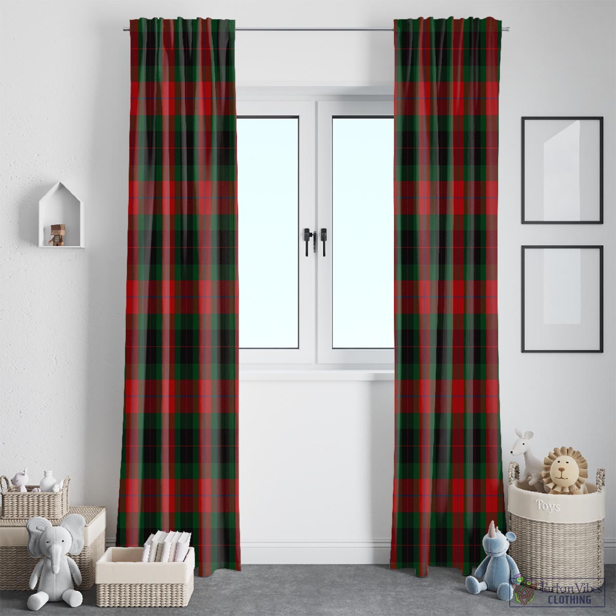 Skene of Cromar Black Tartan Window Curtain