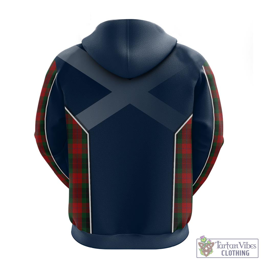 Tartan Vibes Clothing Skene of Cromar Black Tartan Hoodie with Family Crest and Scottish Thistle Vibes Sport Style