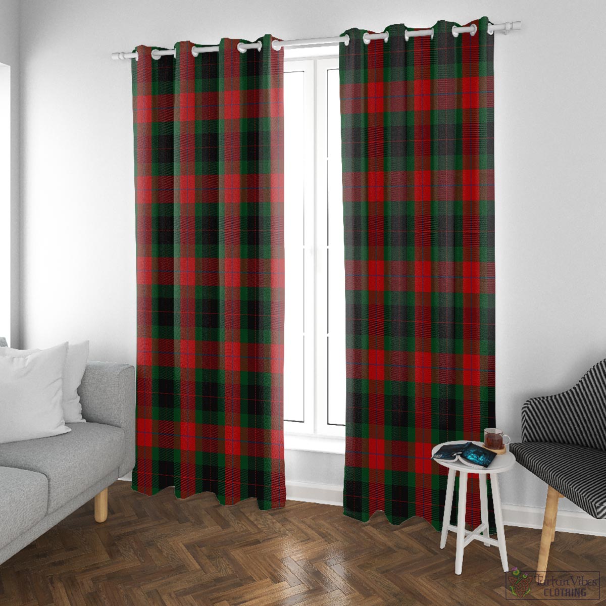 Skene of Cromar Black Tartan Window Curtain