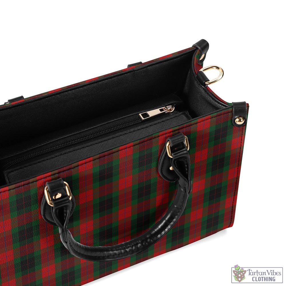 Tartan Vibes Clothing Skene of Cromar Black Tartan Luxury Leather Handbags