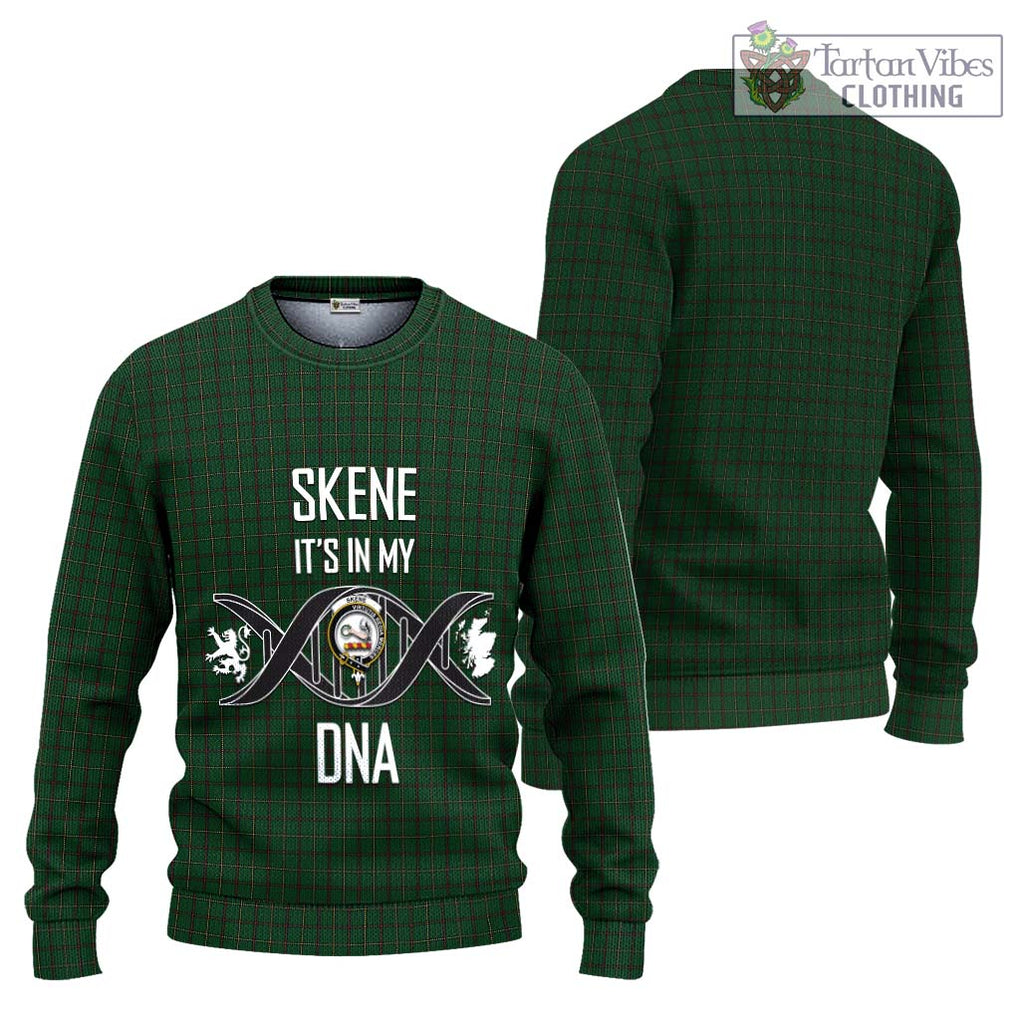 Skene or Tribe of Mar Tartan Knitted Sweater with Family Crest DNA In Me Style Unisex - Tartanvibesclothing Shop