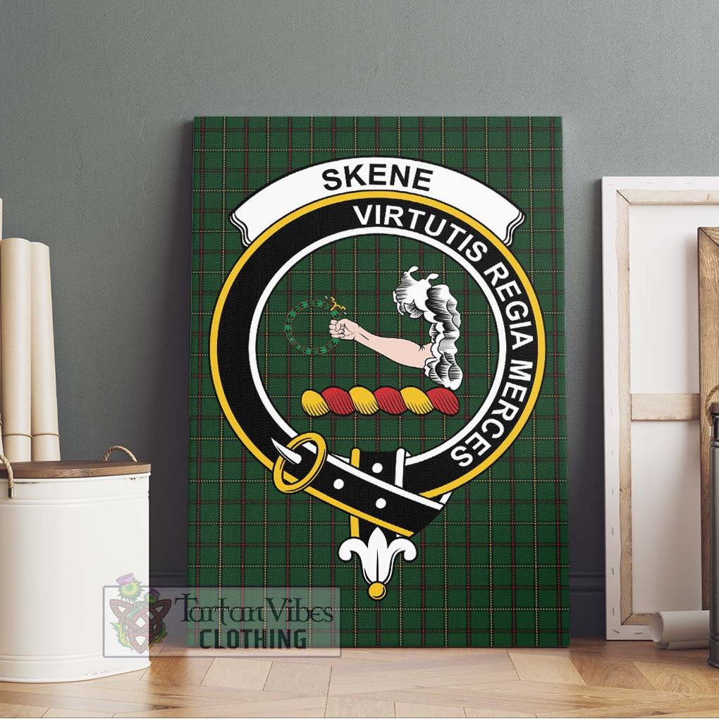 Skene or Tribe of Mar Tartan Canvas Print Wall Art with Family Crest Without Frame - Tartan Vibes Clothing