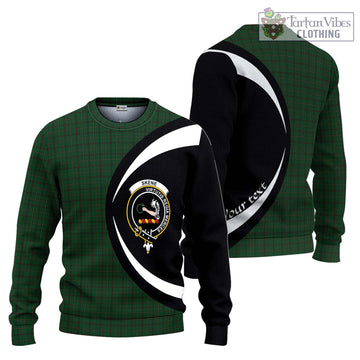 Skene or Tribe of Mar Tartan Ugly Sweater with Family Crest Circle Style