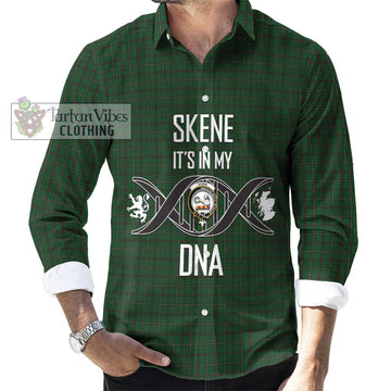 Skene or Tribe of Mar Tartan Long Sleeve Button Shirt with Family Crest DNA In Me Style