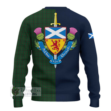 Skene or Tribe of Mar Tartan Ugly Sweater with Scottish Lion Royal Arm Half Style