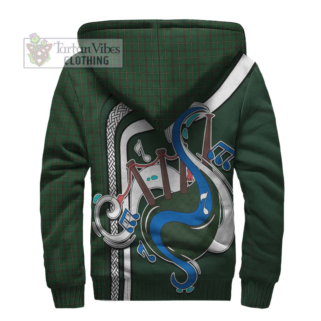 Skene or Tribe of Mar Tartan Sherpa Hoodie with Epic Bagpipe Style - Tartanvibesclothing Shop