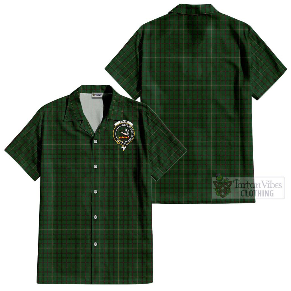 Skene or Tribe of Mar Tartan Cotton Hawaiian Shirt with Family Crest Kid - Tartan Vibes Clothing