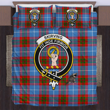 Skirving Tartan Bedding Set with Family Crest