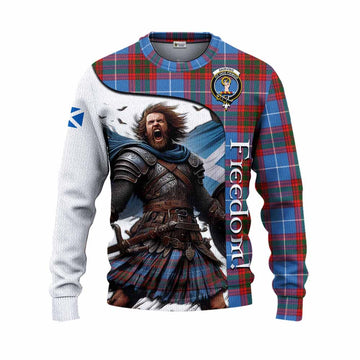 Skirving Crest Tartan Knitted Sweater Inspired by the Freedom of Scottish Warrior