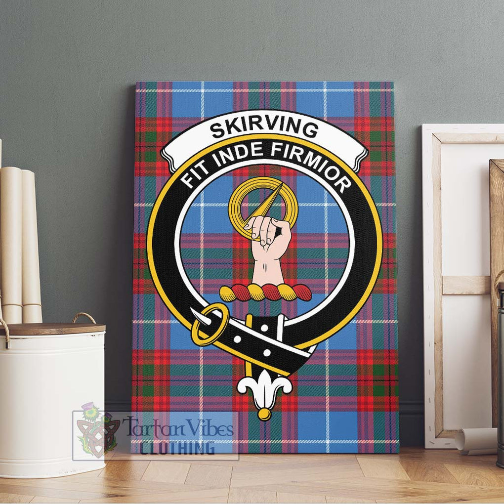 Skirving Tartan Canvas Print Wall Art with Family Crest Without Frame - Tartan Vibes Clothing