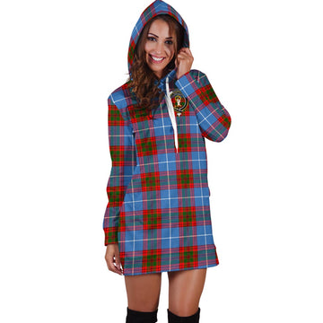 Skirving Tartan Hoodie Dress with Family Crest - Tartan Vibes Clothing