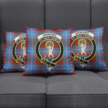 Skirving Tartan Pillow Cover with Family Crest Rectangle Pillow Cover 51*91cm - Tartan Vibes Clothing