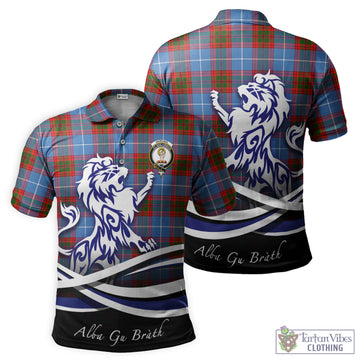 Skirving Tartan Polo Shirt with Alba Gu Brath Regal Lion Emblem