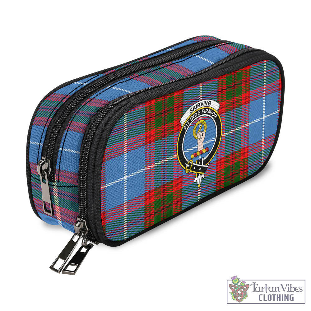 Skirving Tartan Pen and Pencil Case with Family Crest - Tartan Vibes Clothing
