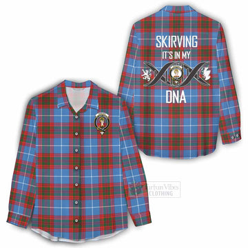 Skirving Tartan Women's Casual Shirt with Family Crest DNA In Me Style