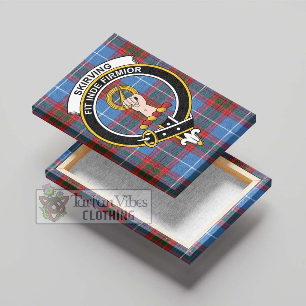 Skirving Tartan Canvas Print Wall Art with Family Crest - Tartan Vibes Clothing