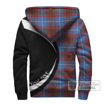 Skirving Tartan Sherpa Hoodie with Family Crest Circle Style