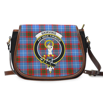 Skirving Tartan Saddle Bag with Family Crest