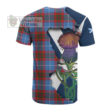 Skirving Tartan Family Crest Cotton T-shirt Scottish Thistle Celtic Inspired - Tartan Vibes Clothing